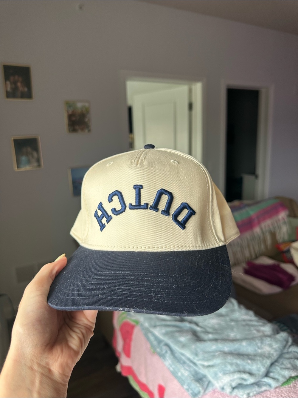 Dutch Bros Employee Hat Upside Down